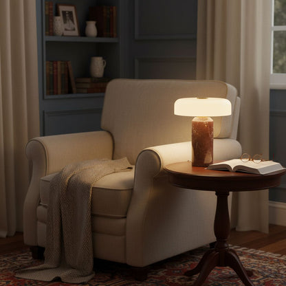 LED Touch-Control Table Lamps with Contemporary Marble Base