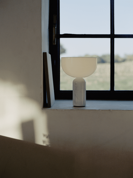 LED Touch-Control Table Lamps with Contemporary Marble Base