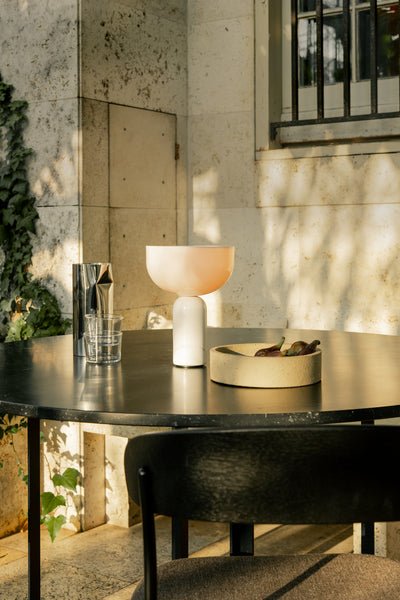 LED Touch-Control Table Lamps with Contemporary Marble Base