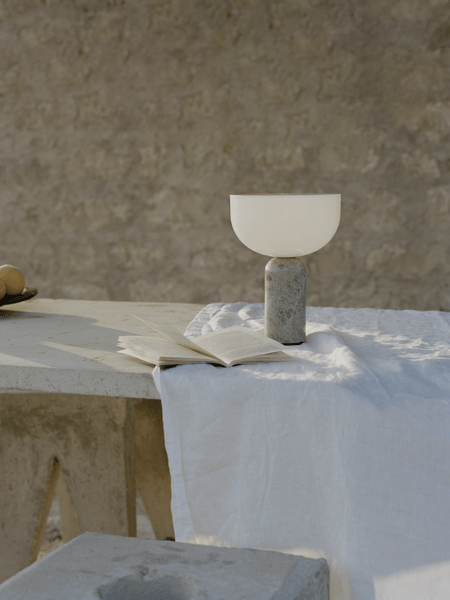 LED Touch-Control Table Lamps with Contemporary Marble Base