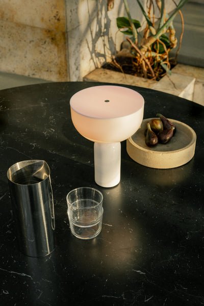 LED Touch-Control Table Lamps with Contemporary Marble Base