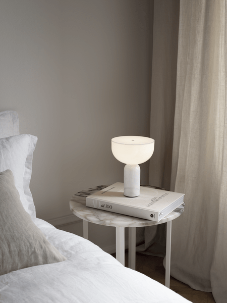 LED Touch-Control Table Lamps with Contemporary Marble Base