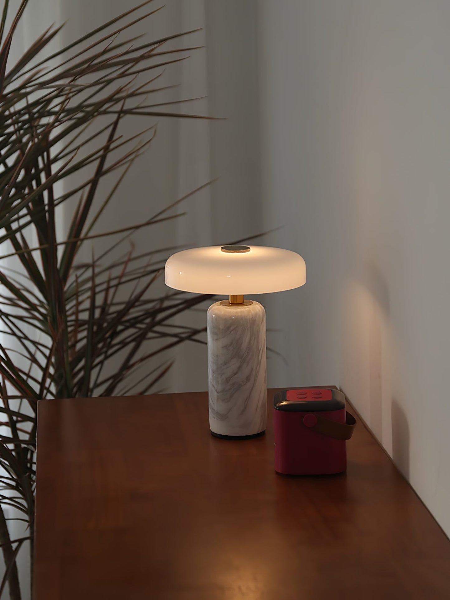 LED Touch-Control Table Lamps with Contemporary Marble Base