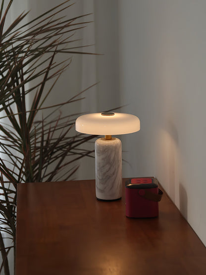 LED Touch-Control Table Lamps with Contemporary Marble Base