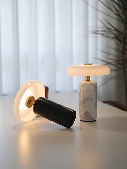 LED Touch-Control Table Lamps with Contemporary Marble Base