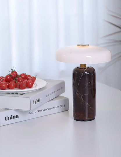 LED Touch-Control Table Lamps with Contemporary Marble Base