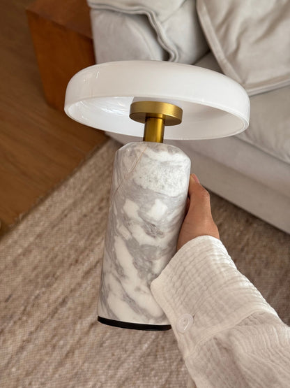 LED Touch-Control Table Lamps with Contemporary Marble Base