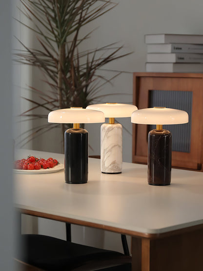 LED Touch-Control Table Lamps with Contemporary Marble Base