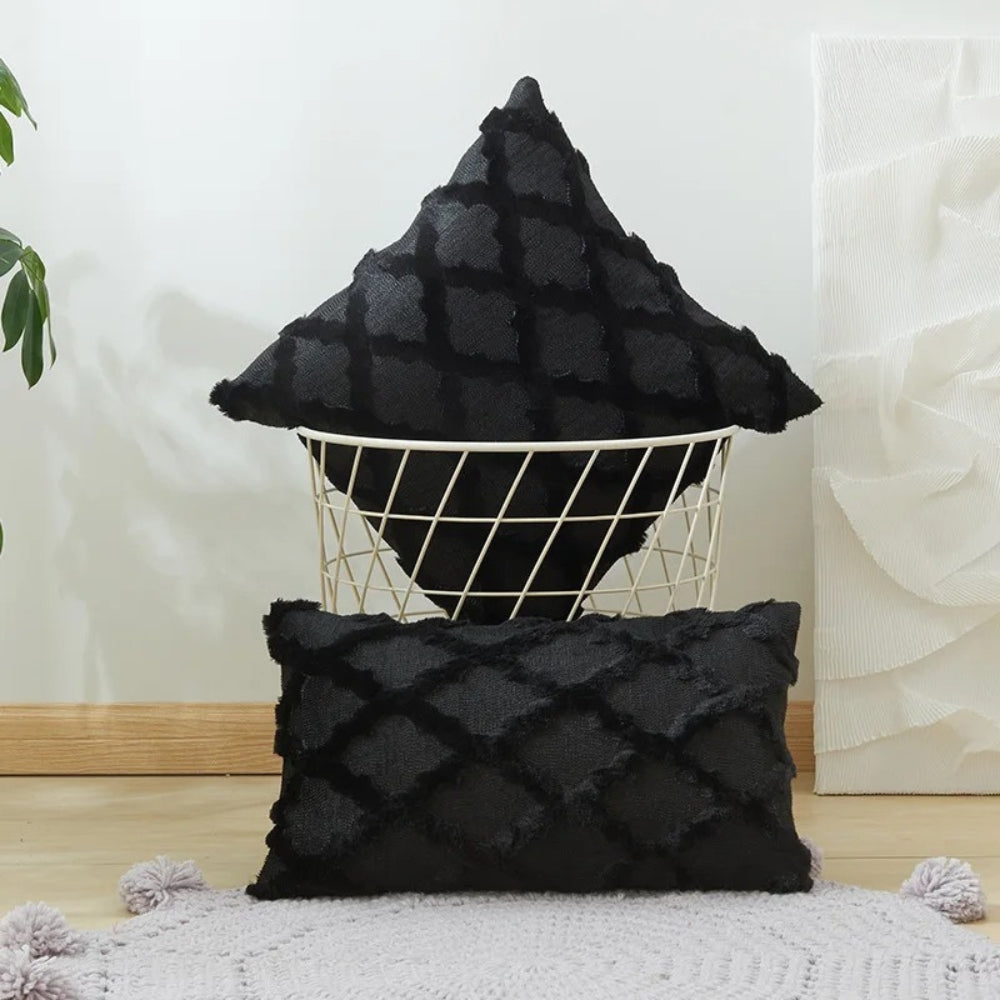 Cozy Chic Velvet Cushion Cover Set with Bohemian Flair