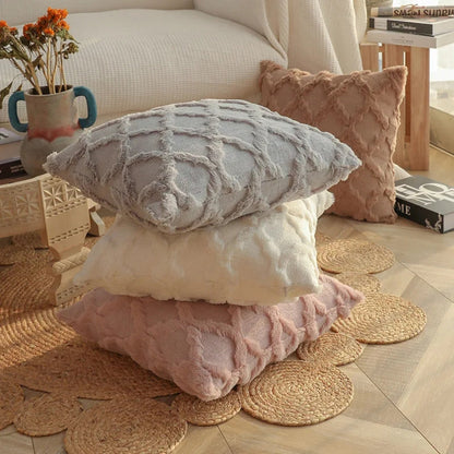 Cozy Chic Velvet Cushion Cover Set with Bohemian Flair