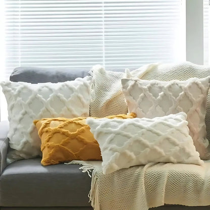 Cozy Chic Velvet Cushion Cover Set with Bohemian Flair