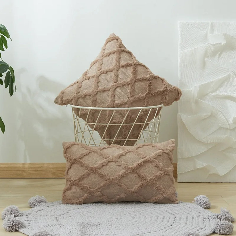 Cozy Chic Velvet Cushion Cover Set with Bohemian Flair