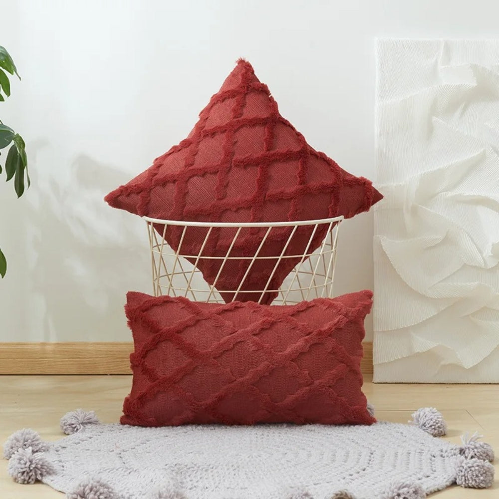 Cozy Chic Velvet Cushion Cover Set with Bohemian Flair