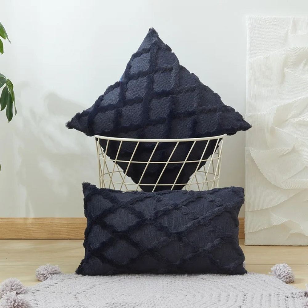 Cozy Chic Velvet Cushion Cover Set with Bohemian Flair