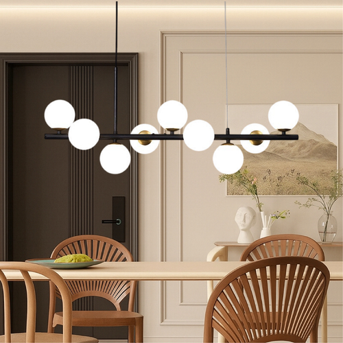 Modern Black LED Pendant Light for Living Room Decor