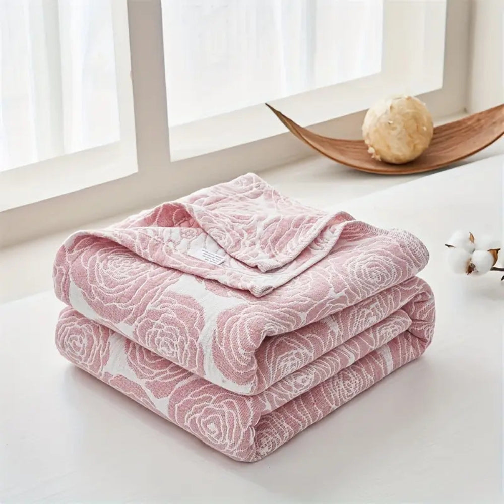 Charming Blooms Cotton Throw Blanket