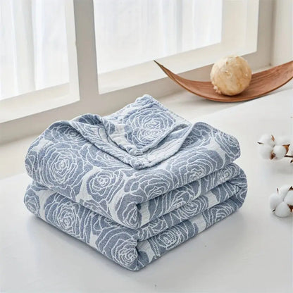 Charming Blooms Cotton Throw Blanket