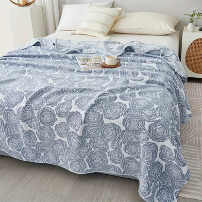 Charming Blooms Cotton Throw Blanket
