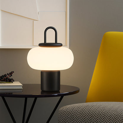 LED Bedside Lamp with Soft Diffused Glass Shade