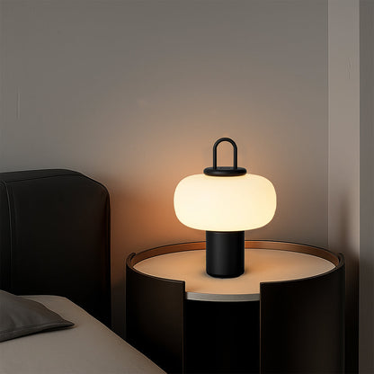LED Bedside Lamp with Soft Diffused Glass Shade
