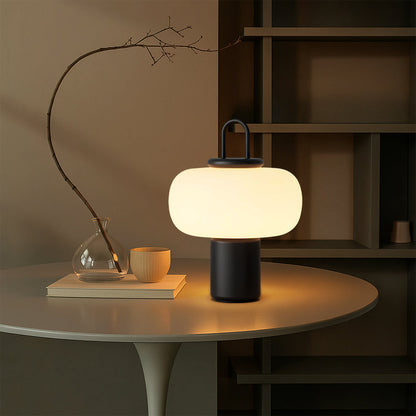 LED Bedside Lamp with Soft Diffused Glass Shade