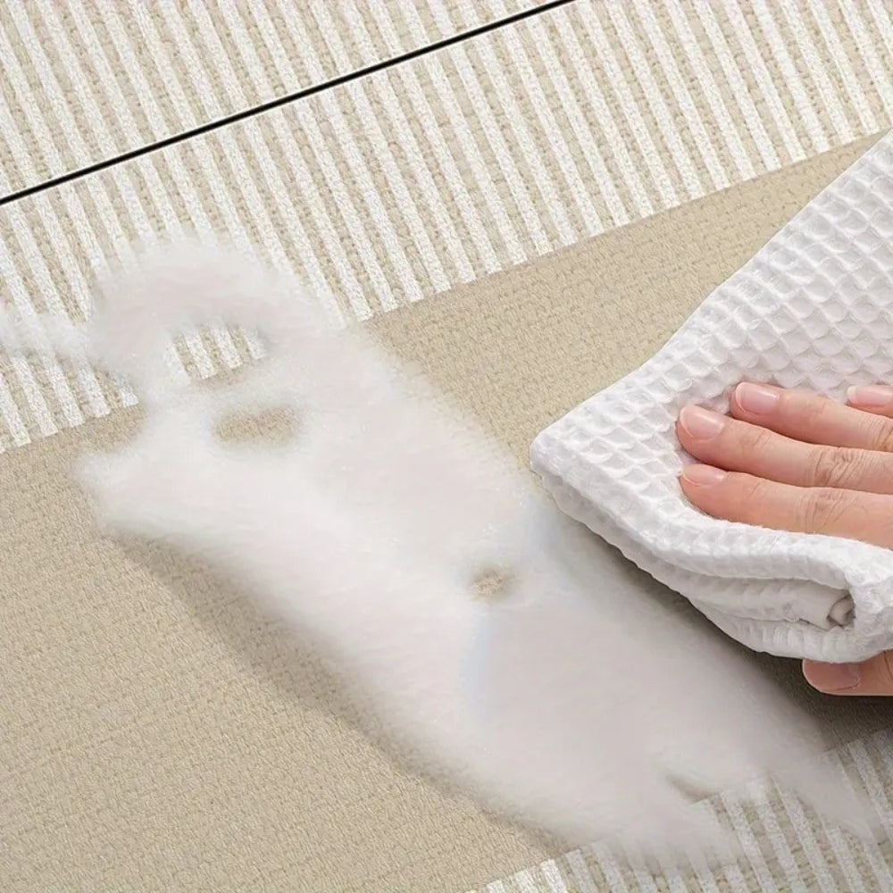 Vibrant Floral-Striped Comfort Mat for Your Kitchen