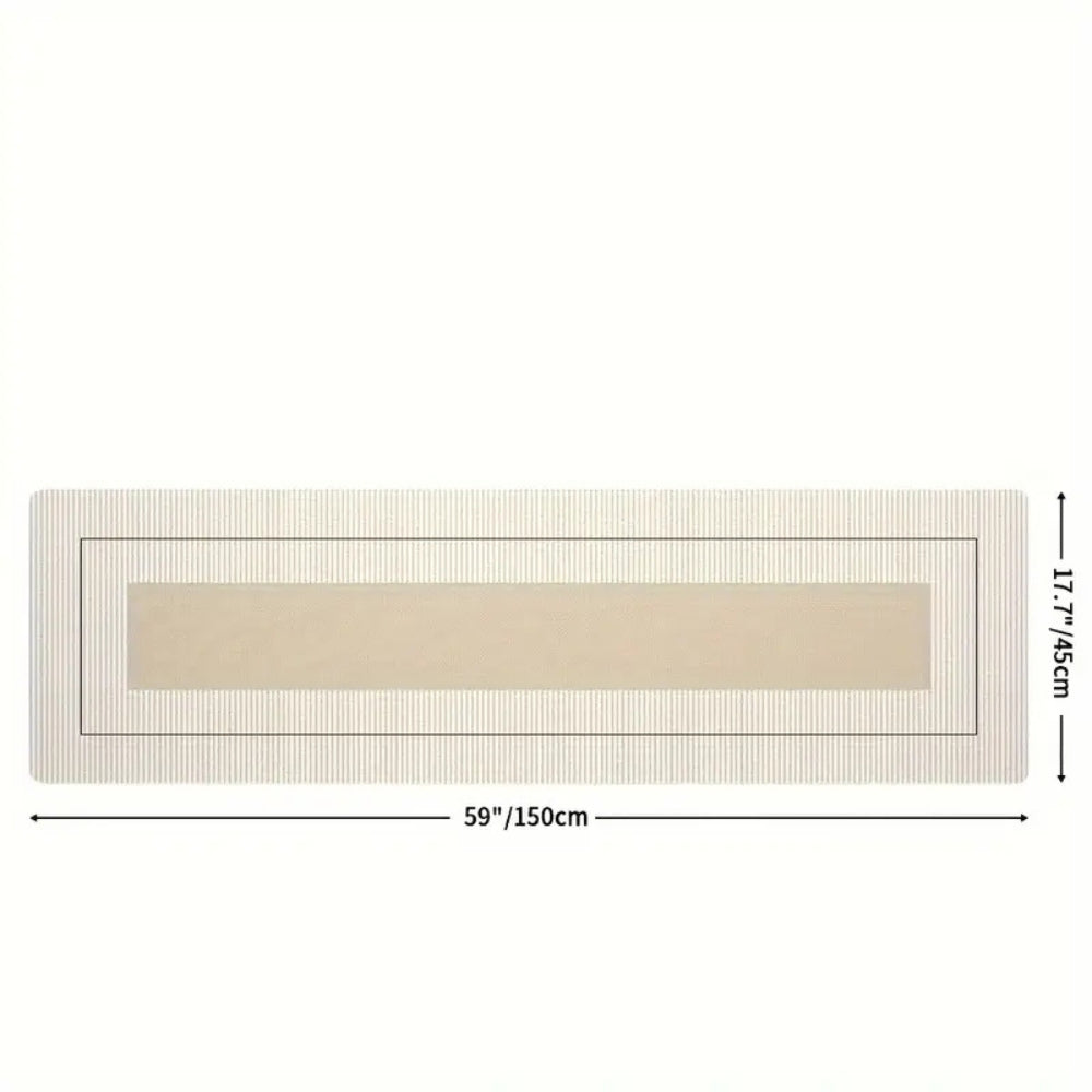Vibrant Floral-Striped Comfort Mat for Your Kitchen