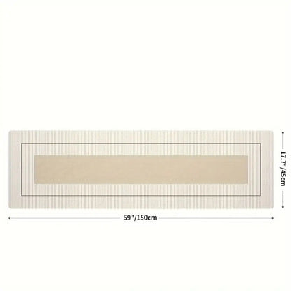 Vibrant Floral-Striped Comfort Mat for Your Kitchen