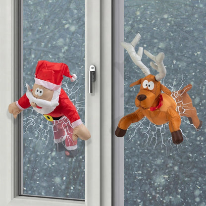 Sound-Activated Moving Decoration - Christmas Window Figure of Santa