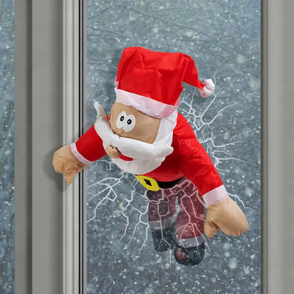 Sound-Activated Moving Decoration - Christmas Window Figure of Santa