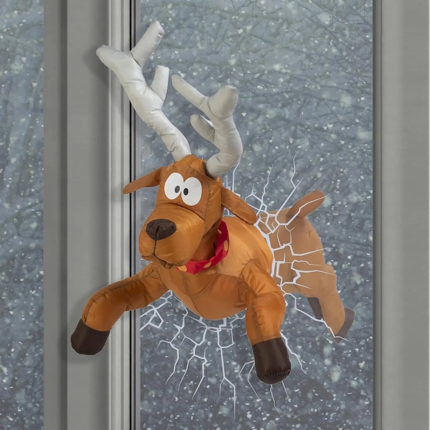 Sound-Activated Moving Decoration - Christmas Window Figure of Santa
