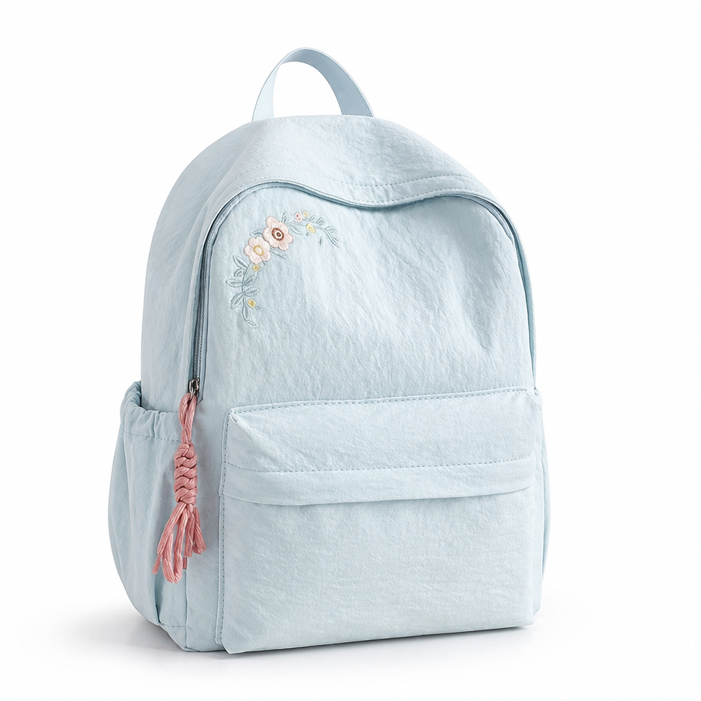 Chic Floral Pattern Multi-Compartment Backpack