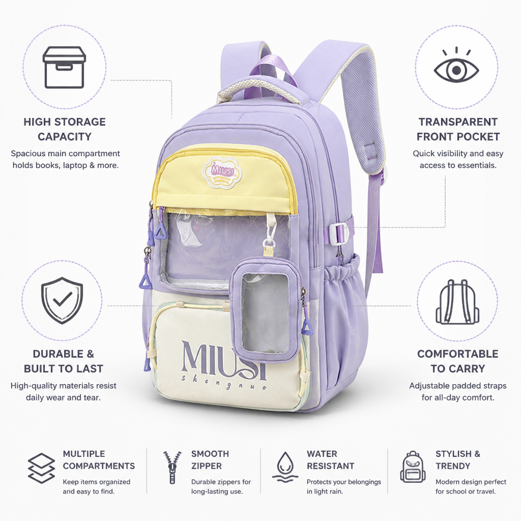 Clear View Kids Backpack with Comfort Straps