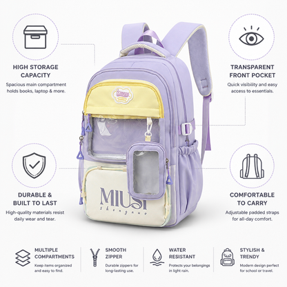 Clear View Kids Backpack with Comfort Straps