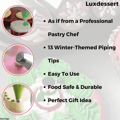 13-Piece Decorating Nozzle Set for Easy Professional Baking