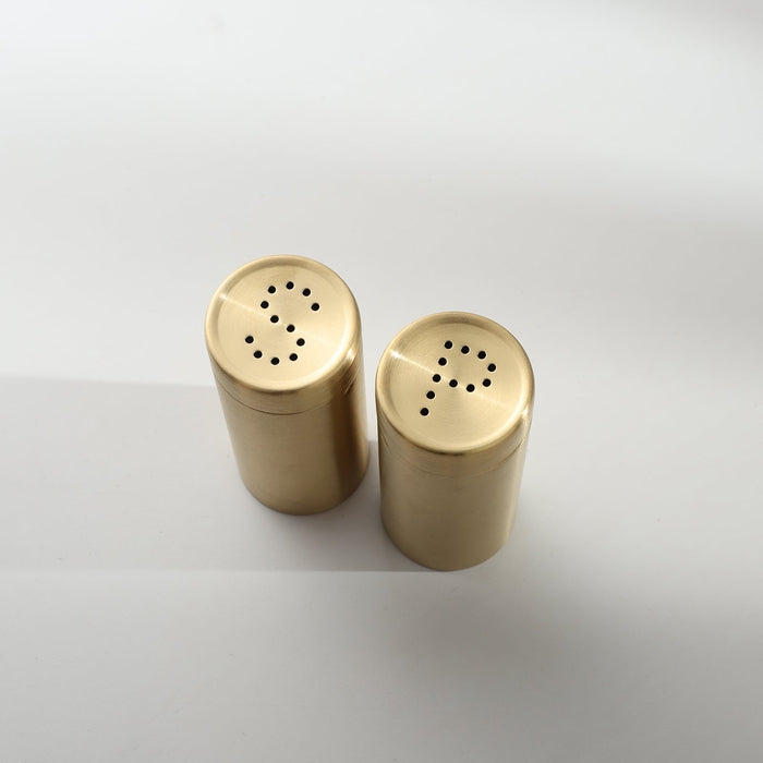 Stainless Steel Salt and Pepper Mills in Gold Finish