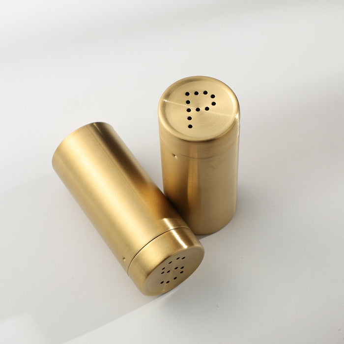 Stainless Steel Salt and Pepper Mills in Gold Finish