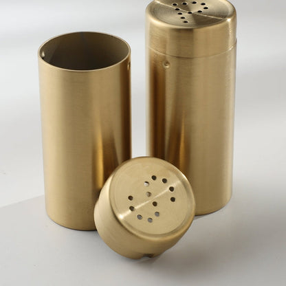 Stainless Steel Salt and Pepper Mills in Gold Finish