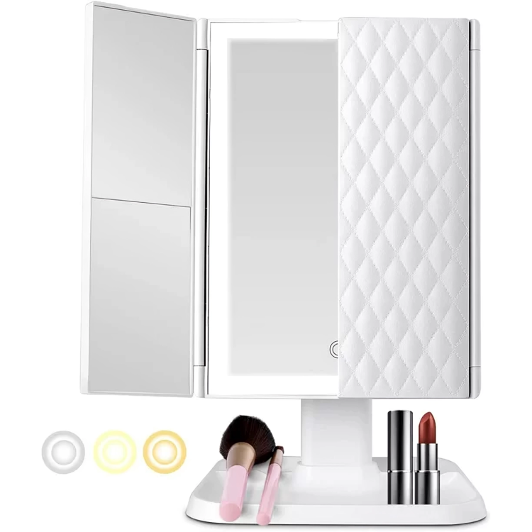 Illuminate Your Beauty | Tri-Fold LED Makeup Mirror