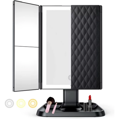 Illuminate Your Beauty | Tri-Fold LED Makeup Mirror