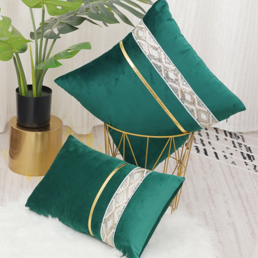 Glistening Striped Throw Pillow Cover