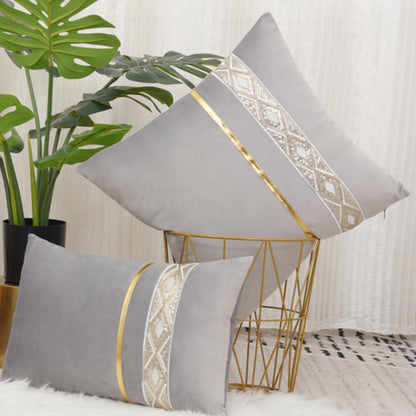 Glistening Striped Throw Pillow Cover
