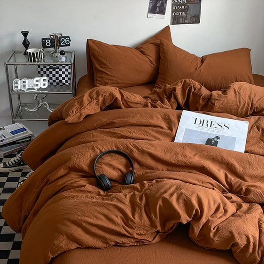 4-Piece Bedding Set in Polyester and Bamboo Fiber - Cozy and Warm