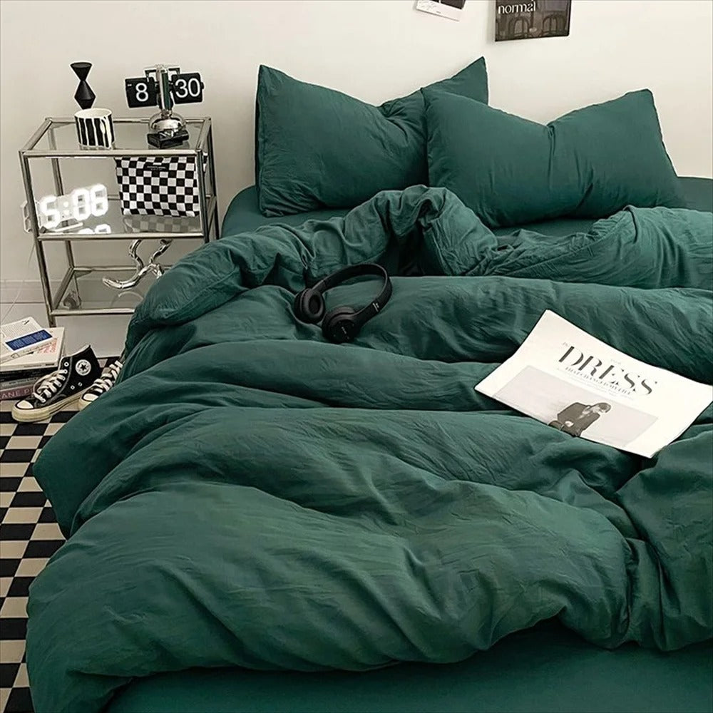 4-Piece Bedding Set in Polyester and Bamboo Fiber - Cozy and Warm