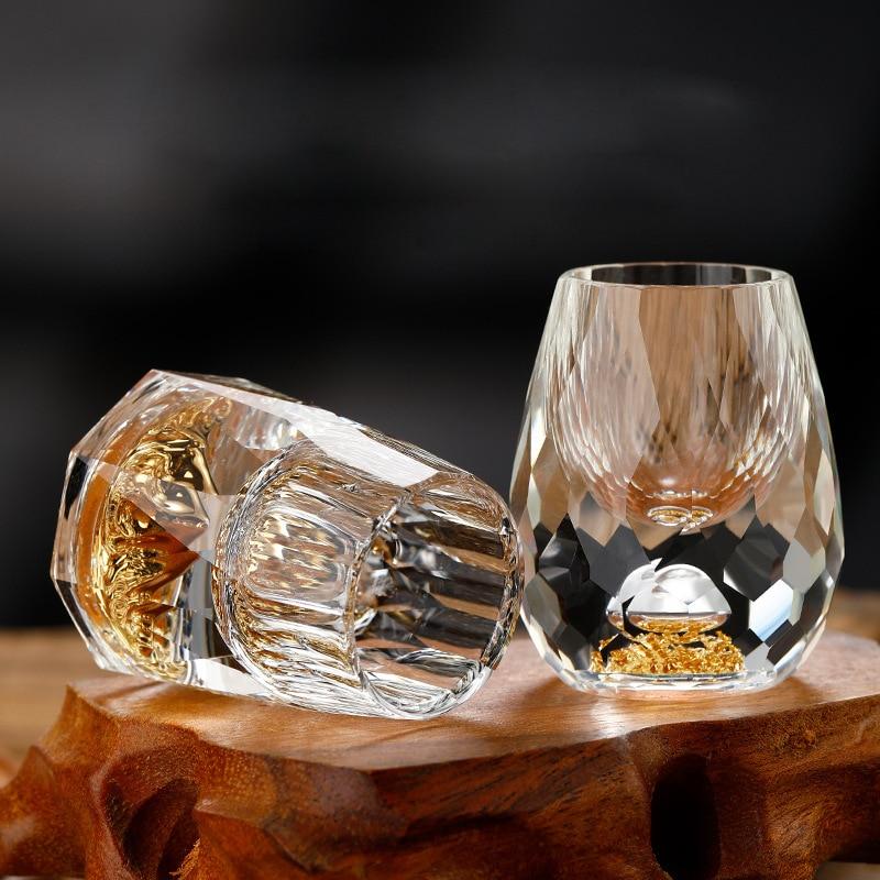 Crystal Shot Glass with Luxurious Design and Diamond Cut - Clear Crystal