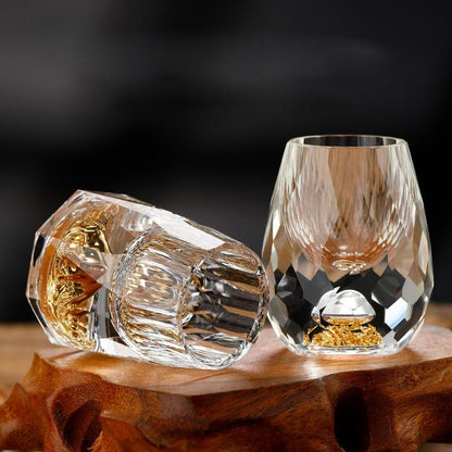 Crystal Shot Glass with Luxurious Design and Diamond Cut - Clear Crystal