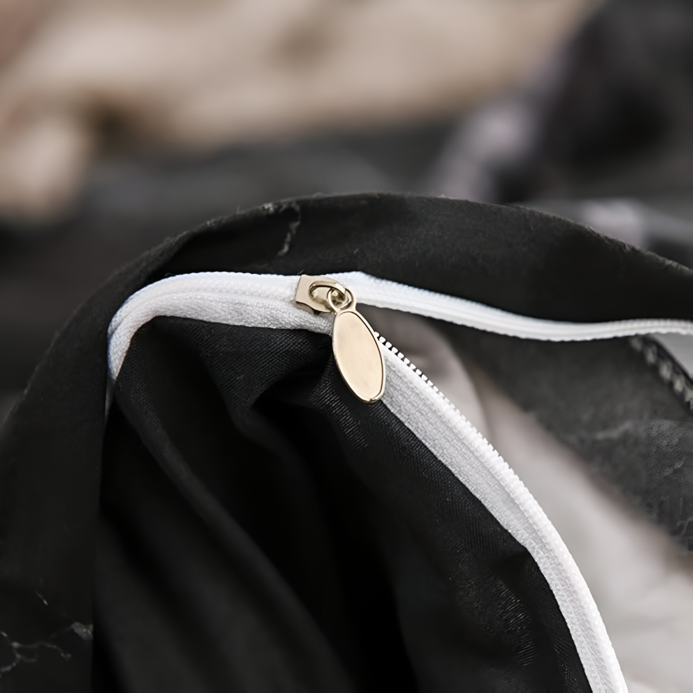 Elegant Black Marble | 3-Piece Bedding Ensemble