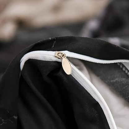 Elegant Black Marble | 3-Piece Bedding Ensemble