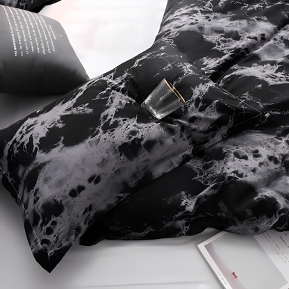 Elegant Black Marble | 3-Piece Bedding Ensemble