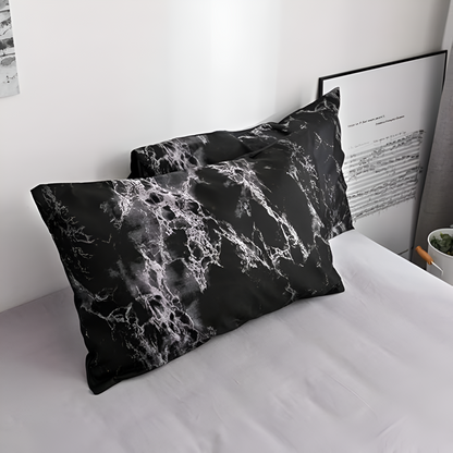 Elegant Black Marble | 3-Piece Bedding Ensemble
